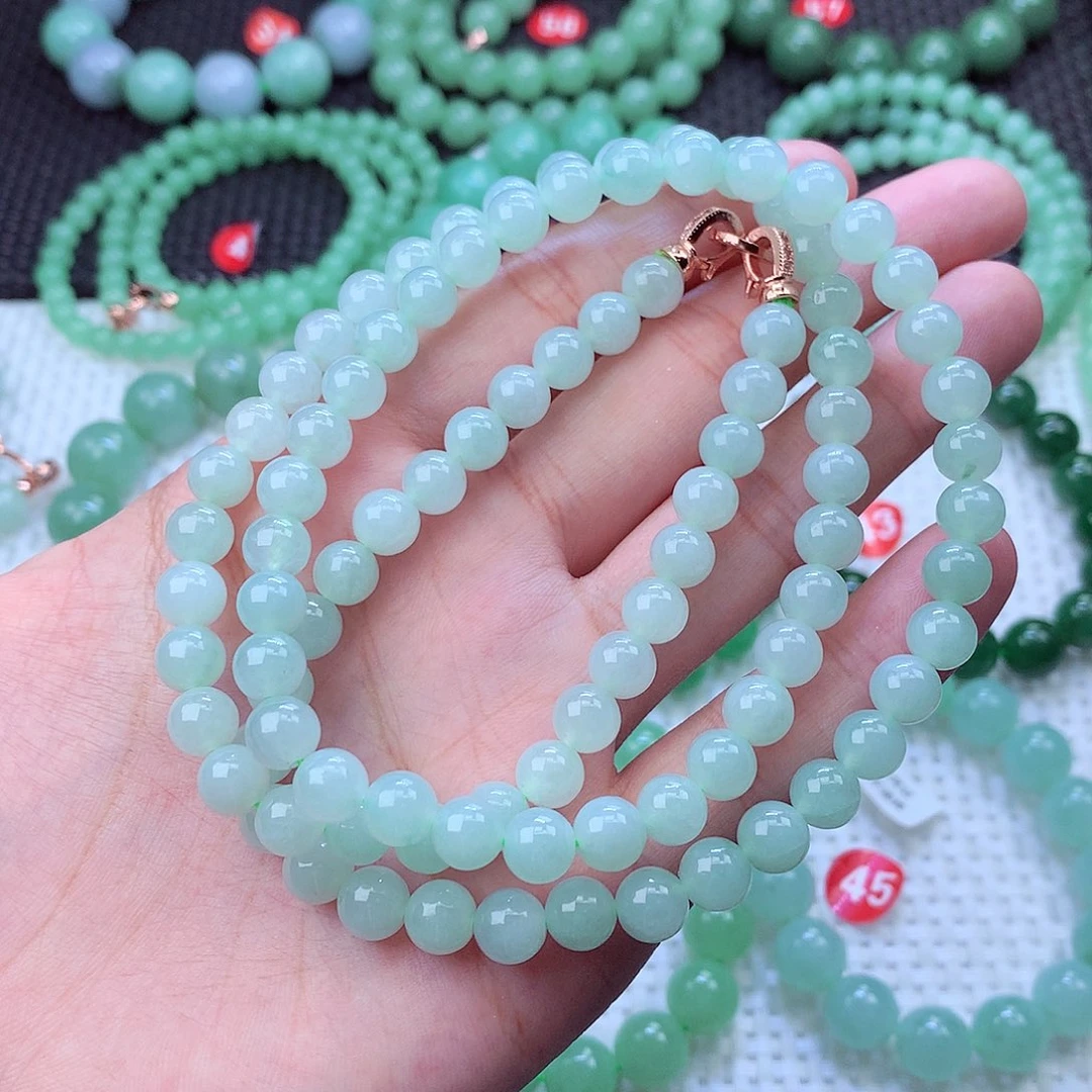 翡翠未镶嵌毛衣链