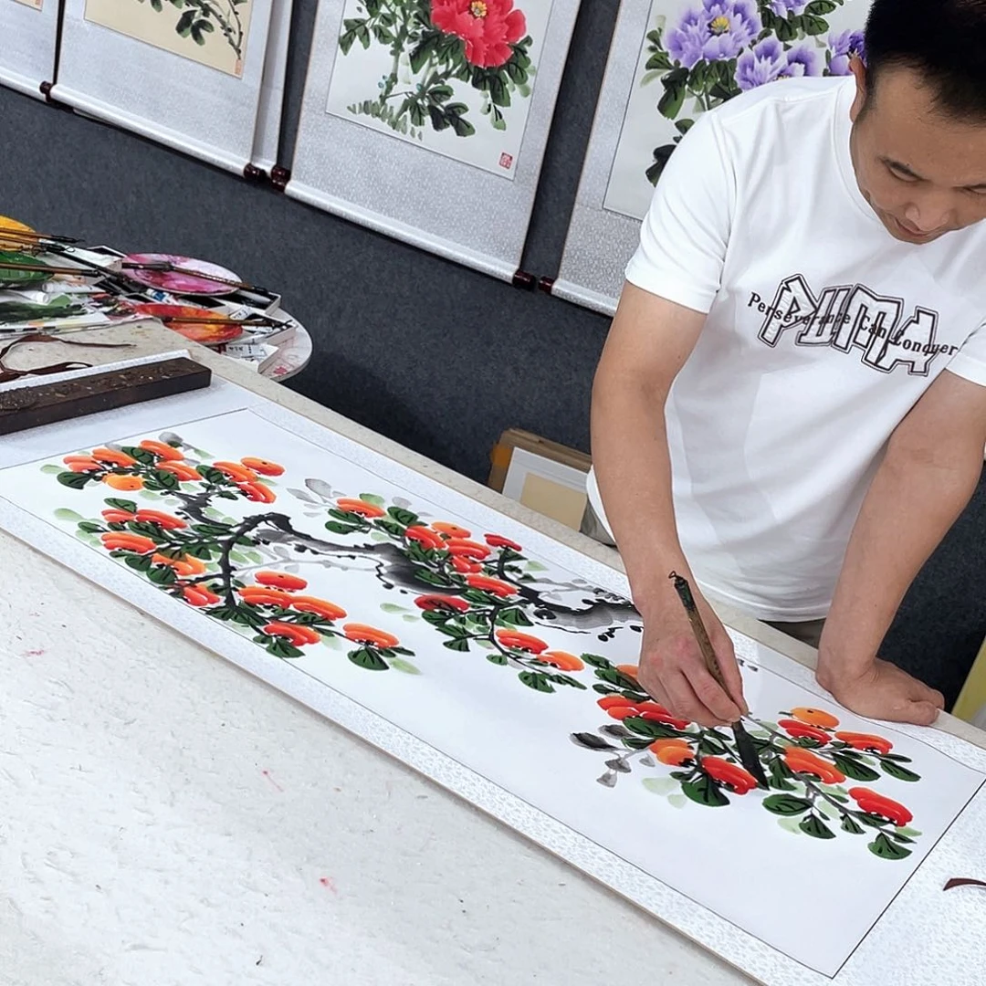 国画手绘手写作品