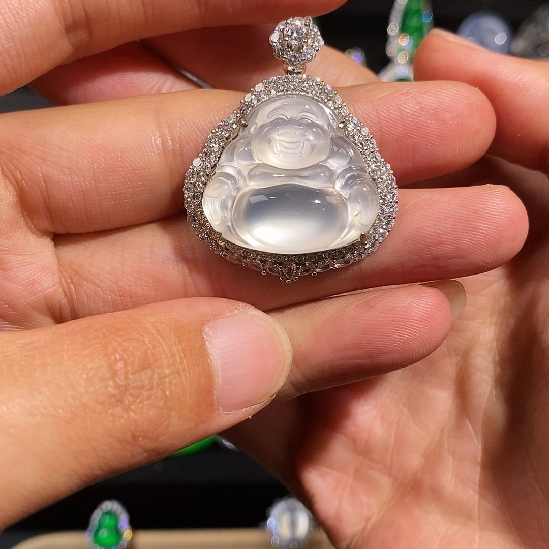 银S925镶嵌吊坠玛瑙/玉髓