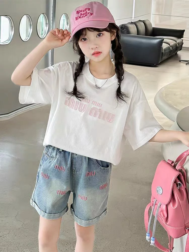 【丫丫童装】女童亮片min短袖A055