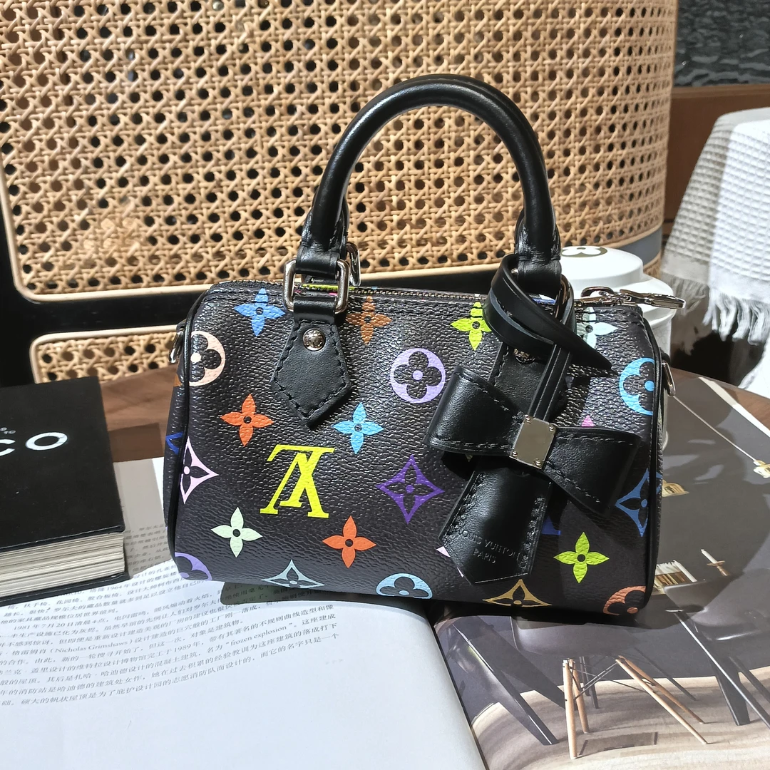 未使用 LouisVuitton/路易威登 speedy nano黑三彩 全新 25544934