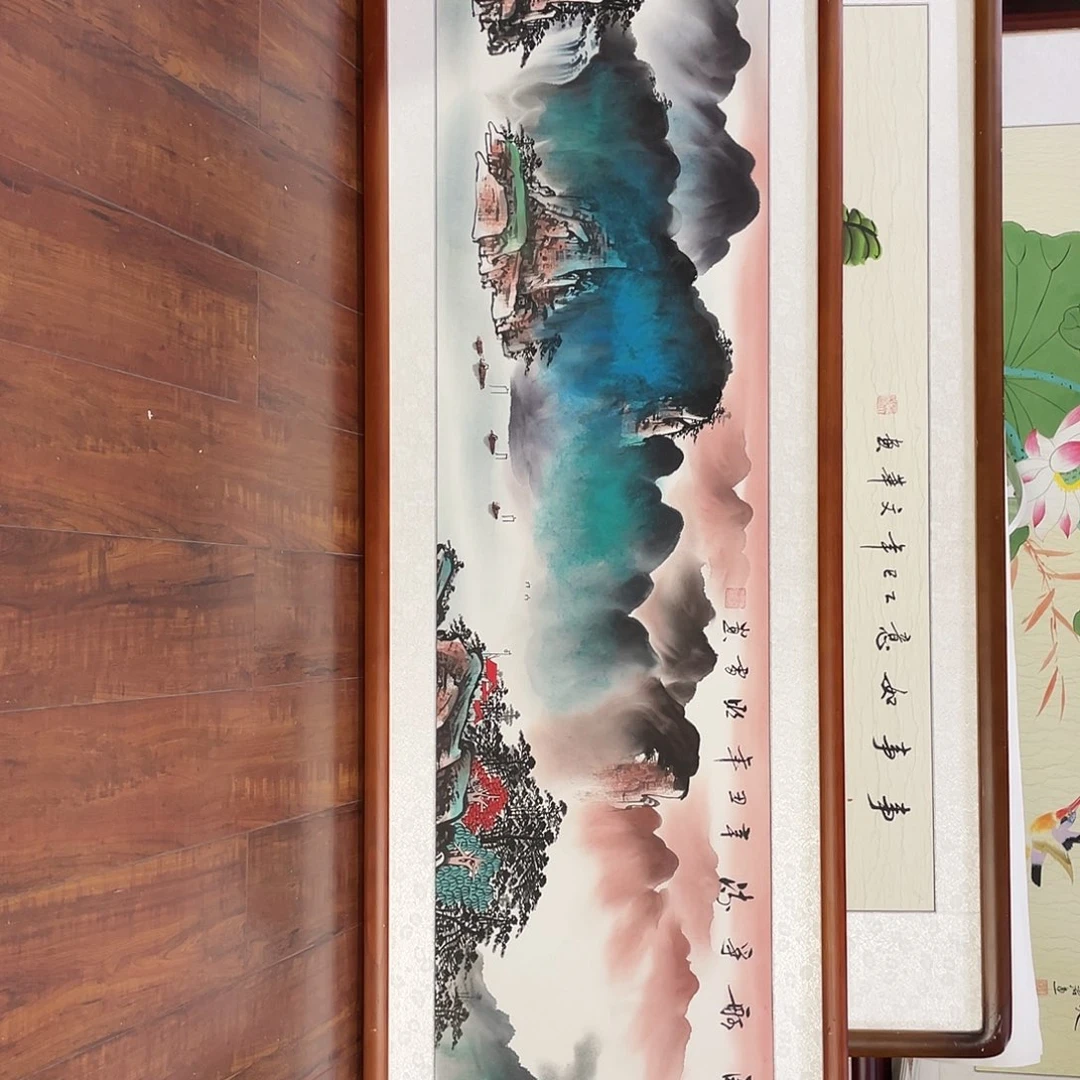 国画带框尺寸48*163厘米