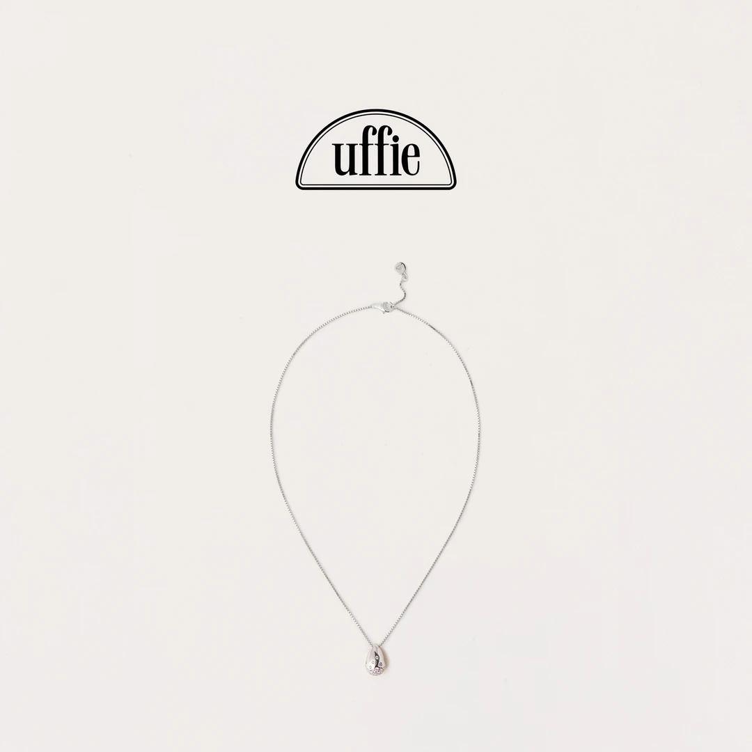 UFFIE 坠链均925银仿水晶 银质钻饰水滴项链