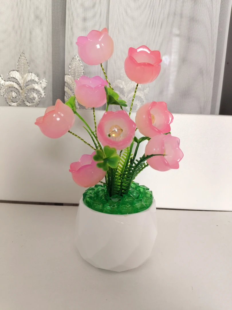 渐变铃兰花小盆栽diy手工串珠材料包