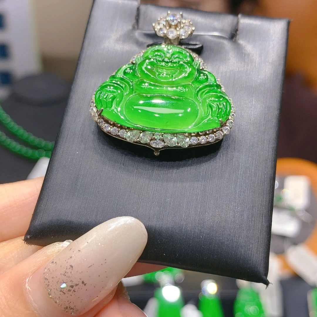 【闪购商品】颈饰银S925镶嵌翡翠5柒姐