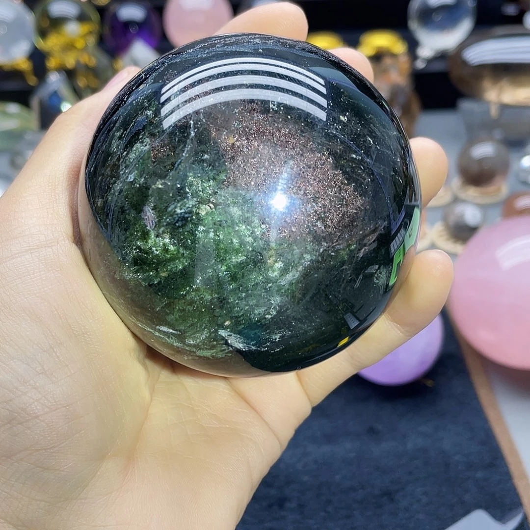 未镶嵌珠宝半成品水晶天然幽灵72mm