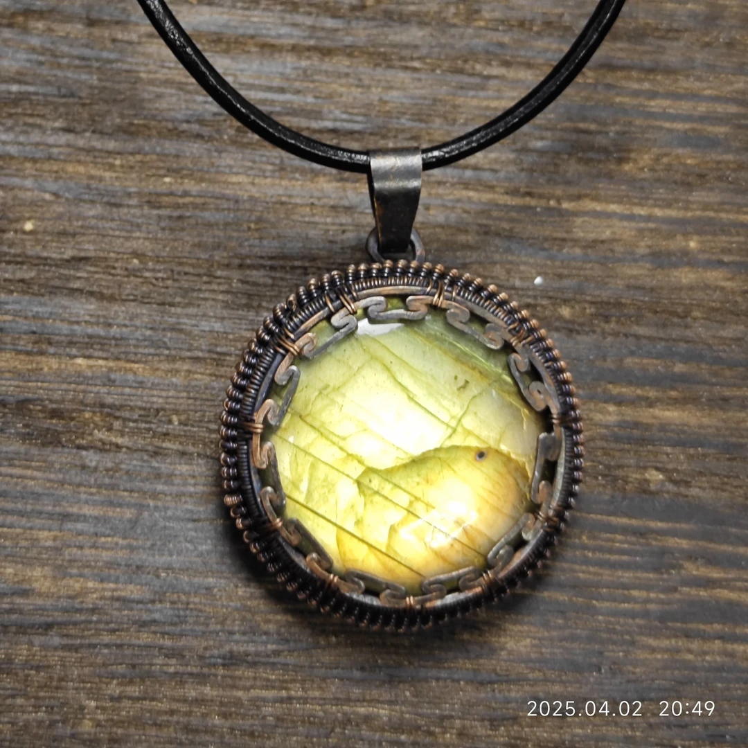 不锈钢项链 复工重工金太阳绕线项链