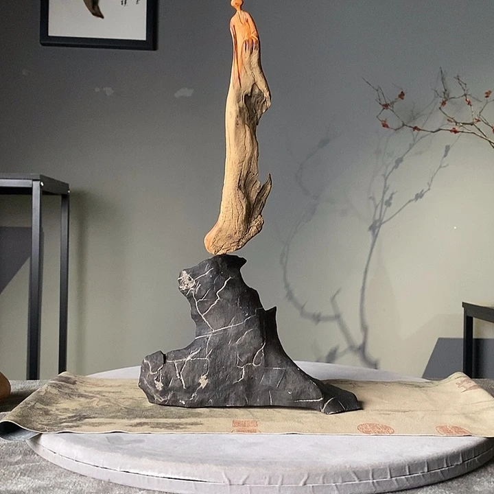 1***时崖柏手工雕刻禅意摆件