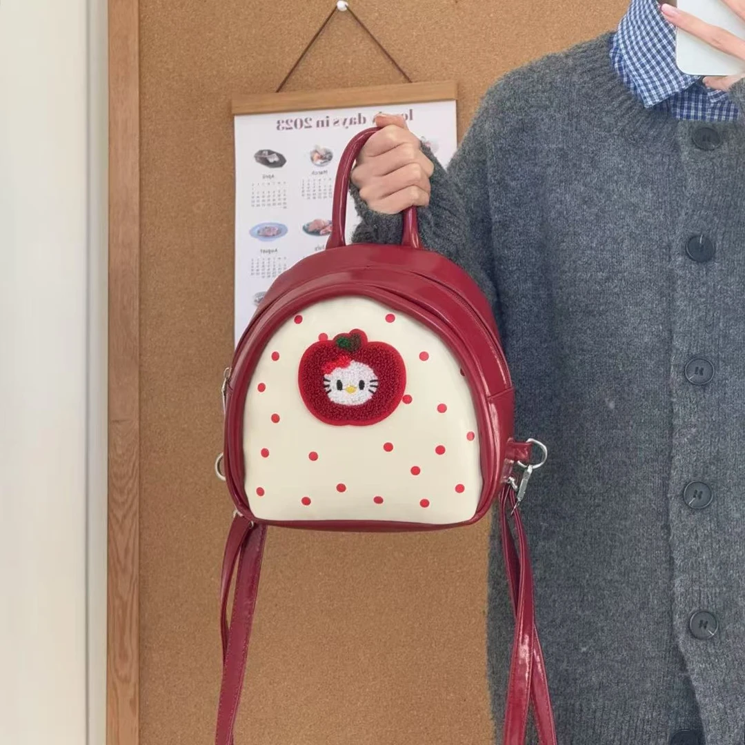 一张同学【长19高20宽10单位cm】简约可爱手提双肩包C3464红