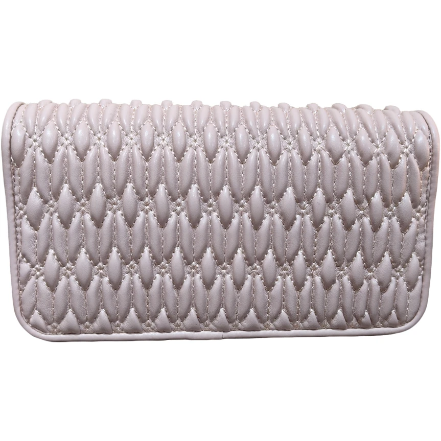 TOLEX2025新款手工百搭真皮女包褶皱女包 粉色蓝色