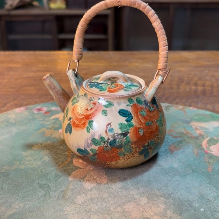 柴烧纯手工手绘陶瓷