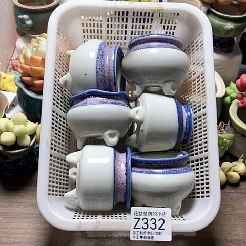 紫砂花盆332微瑕品口径4到6左右