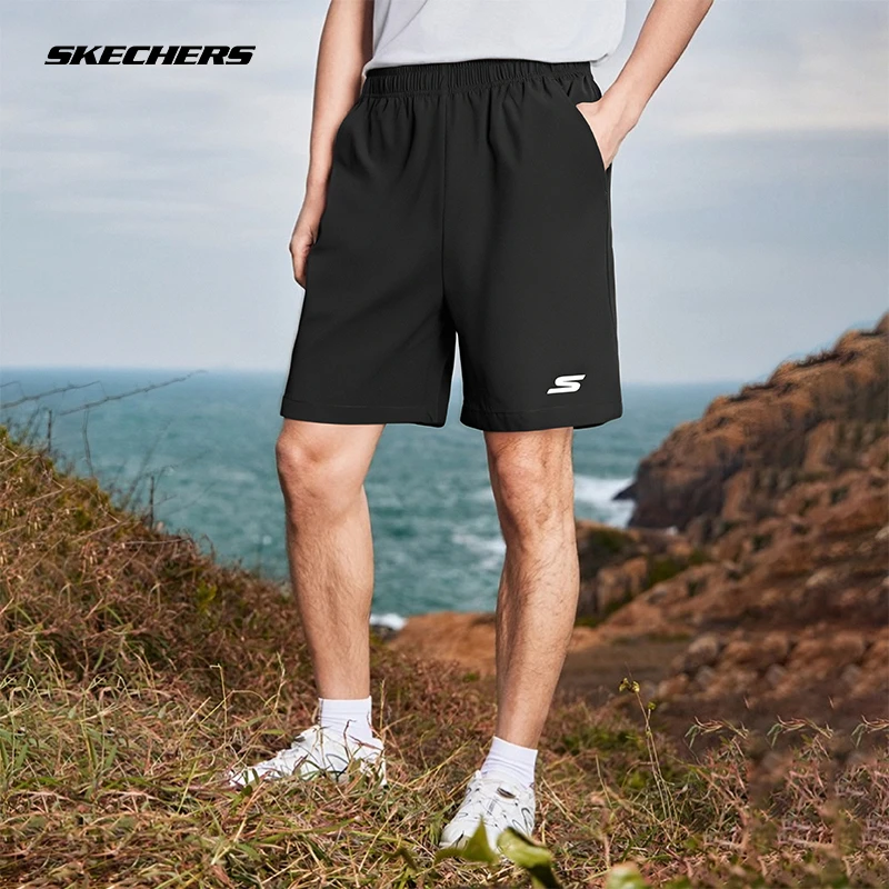 SKECHERS/斯凯奇速干五分裤男夏季时尚舒适百搭梭织短裤M272