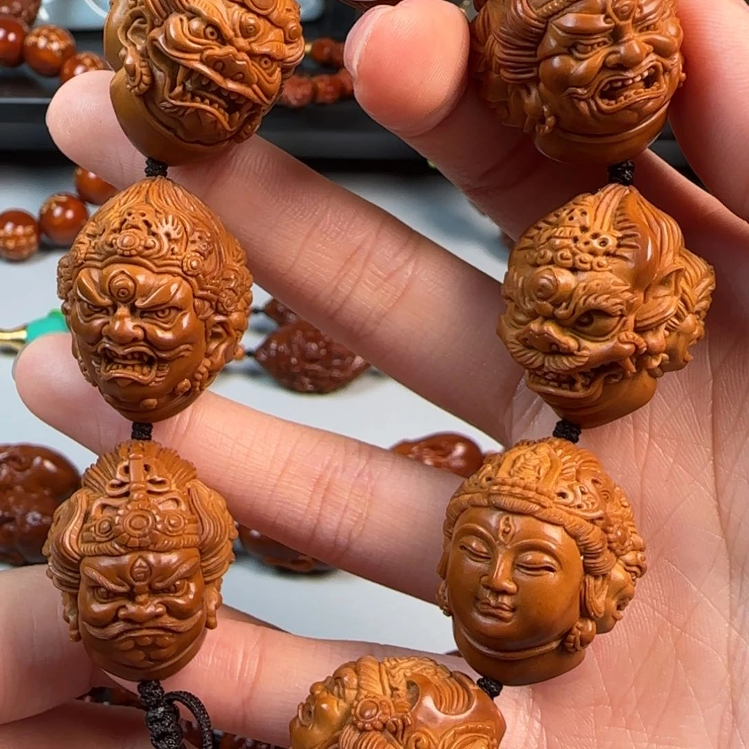 手串橄榄核油核三面万佛手串