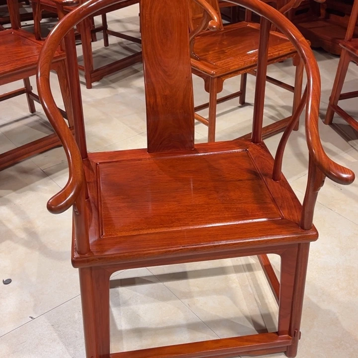 用***9案台花梨木类缅甸花梨木138马蹄桌➕圈椅