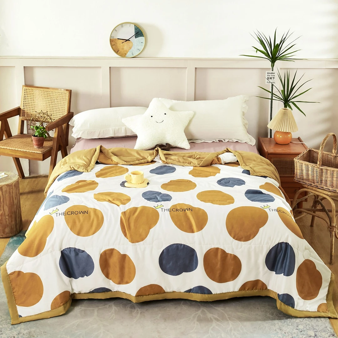 【宠粉专享】新款轻奢水洗夏天印花机洗空调被凉感夏季波点