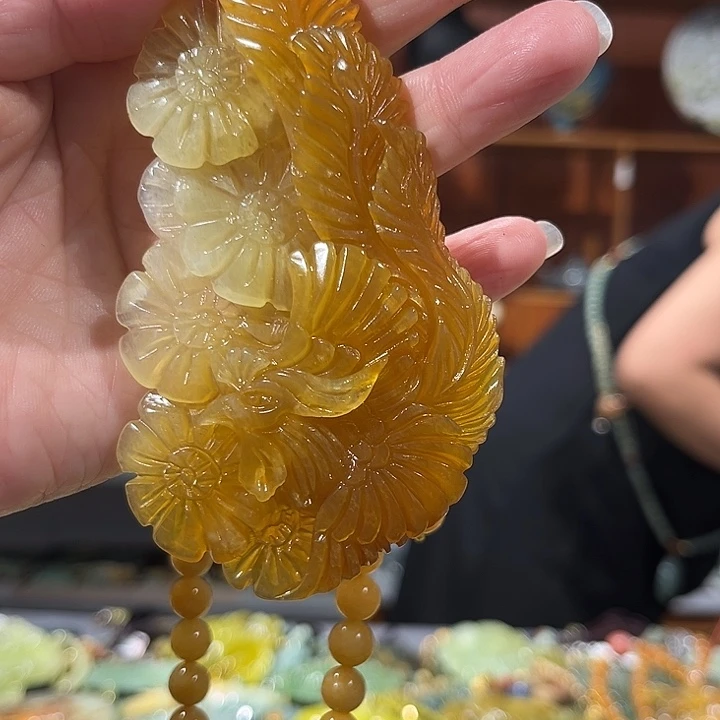 未镶嵌岫玉毛衣链