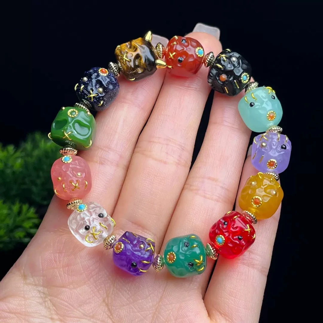 2025年 新爆款 十三尊多宝多福 阿呆手串 精工镶嵌款式