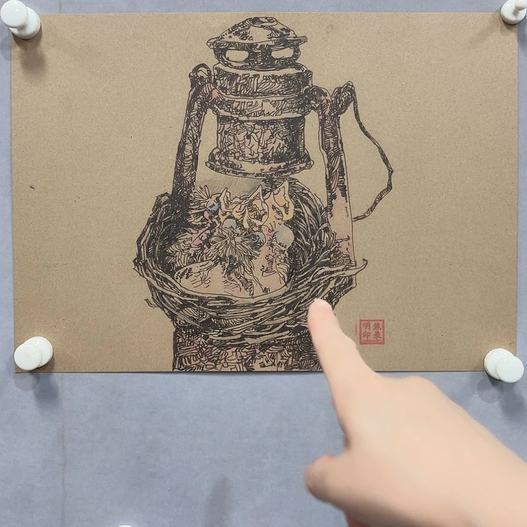 国画亲笔手绘放心去藏