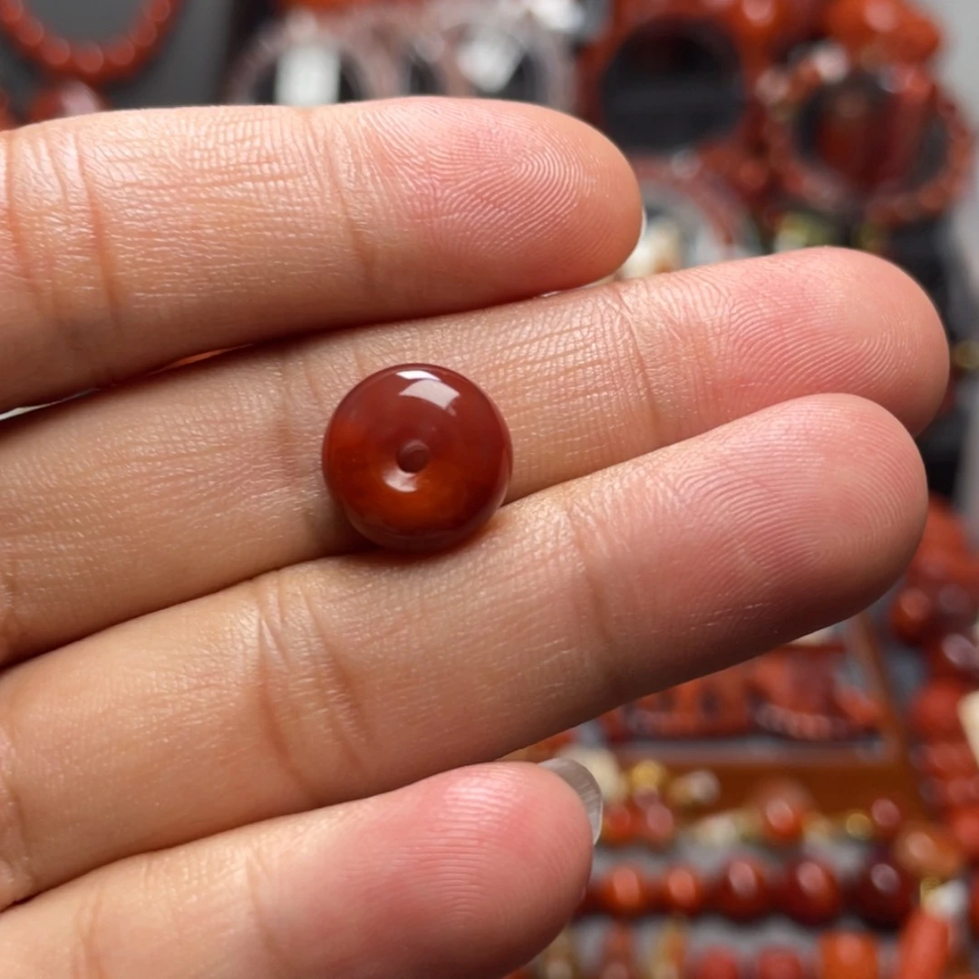 【闪购商品】未镶嵌平安扣12m南红玛瑙