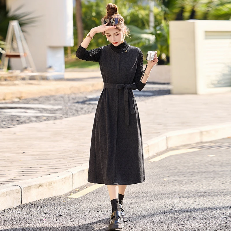 法式优雅束腰连衣裙两件套2025年早春新款时尚高端洋气减龄套装女