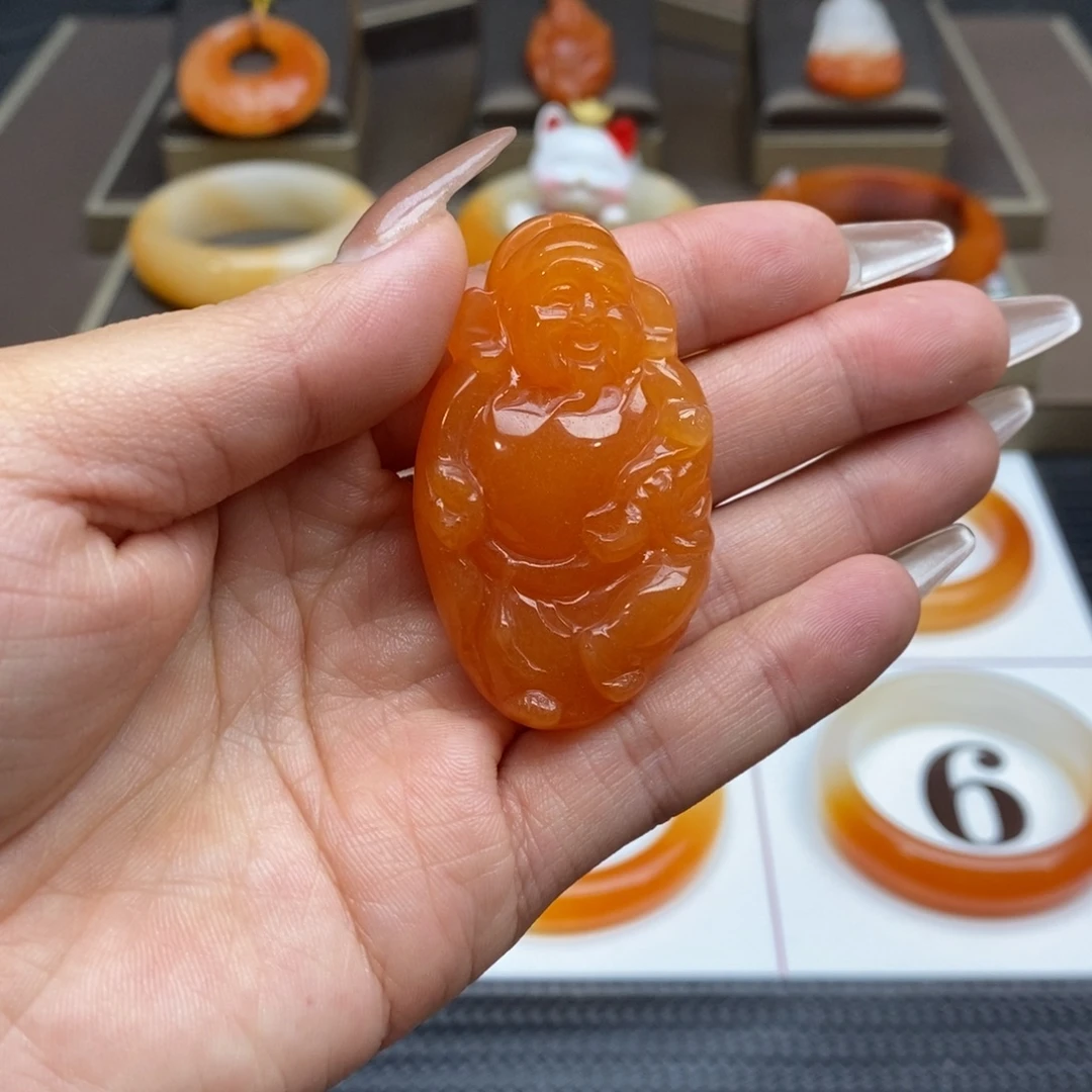 石英质玉（黄龙玉）未镶嵌吊坠