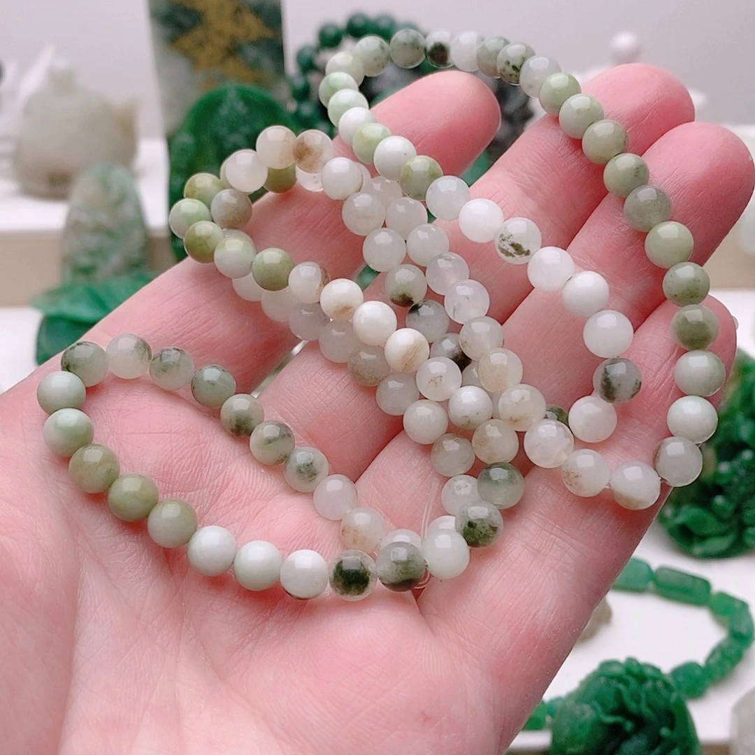 独山玉未镶嵌珠链