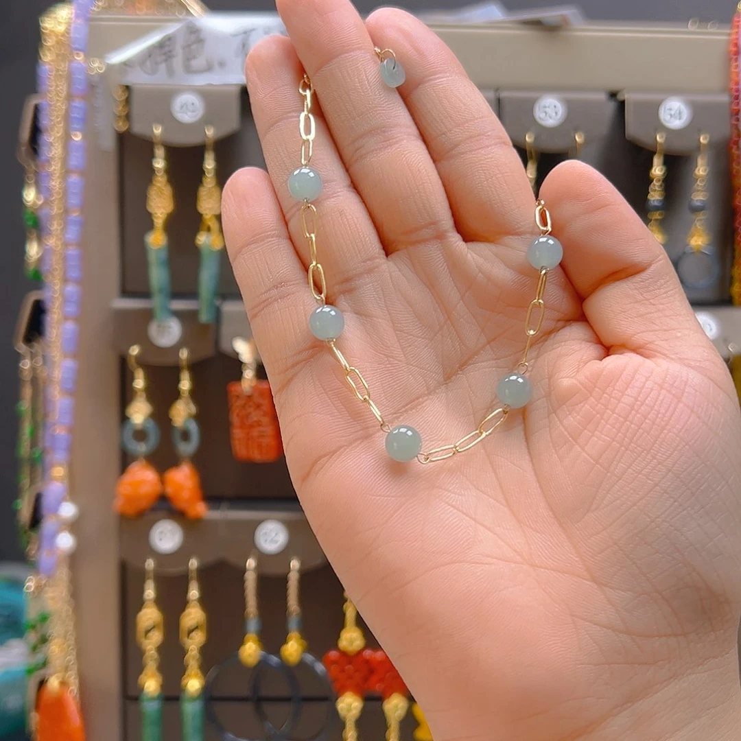 合金翡翠耳坠翡翠