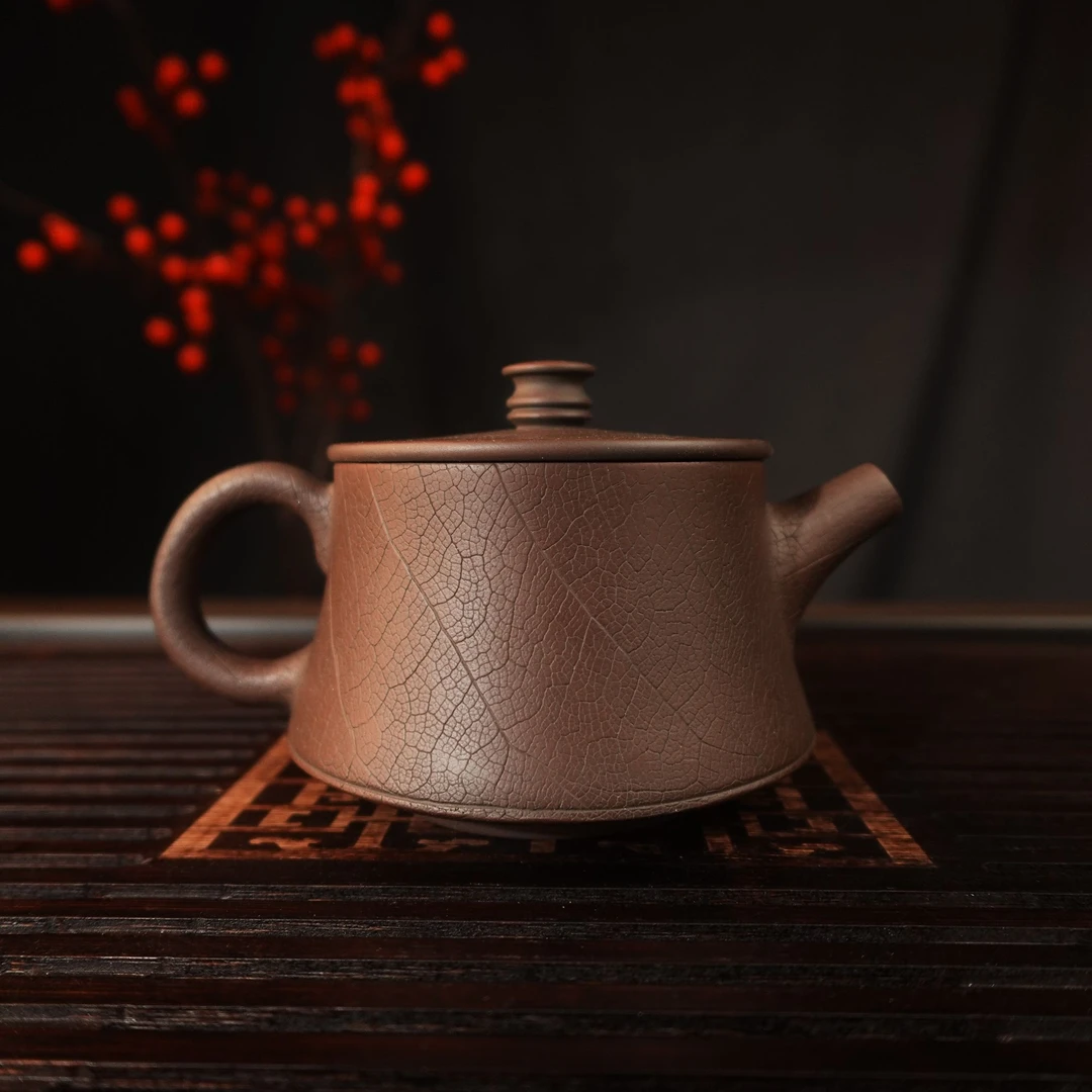 JSZT知凡陶艺全手工菩提纹悬停柱础壶（精装套装礼遇）