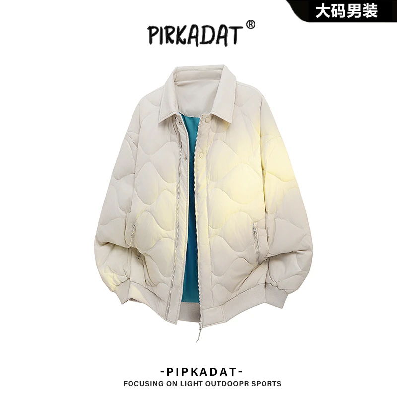 Pirkadat情侣三防日系羽绒服男冬季新款宽松休闲保暖户外轻薄外套