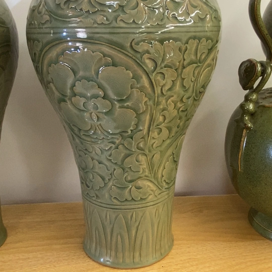 墨***觉瓷片手工大梅瓶二级