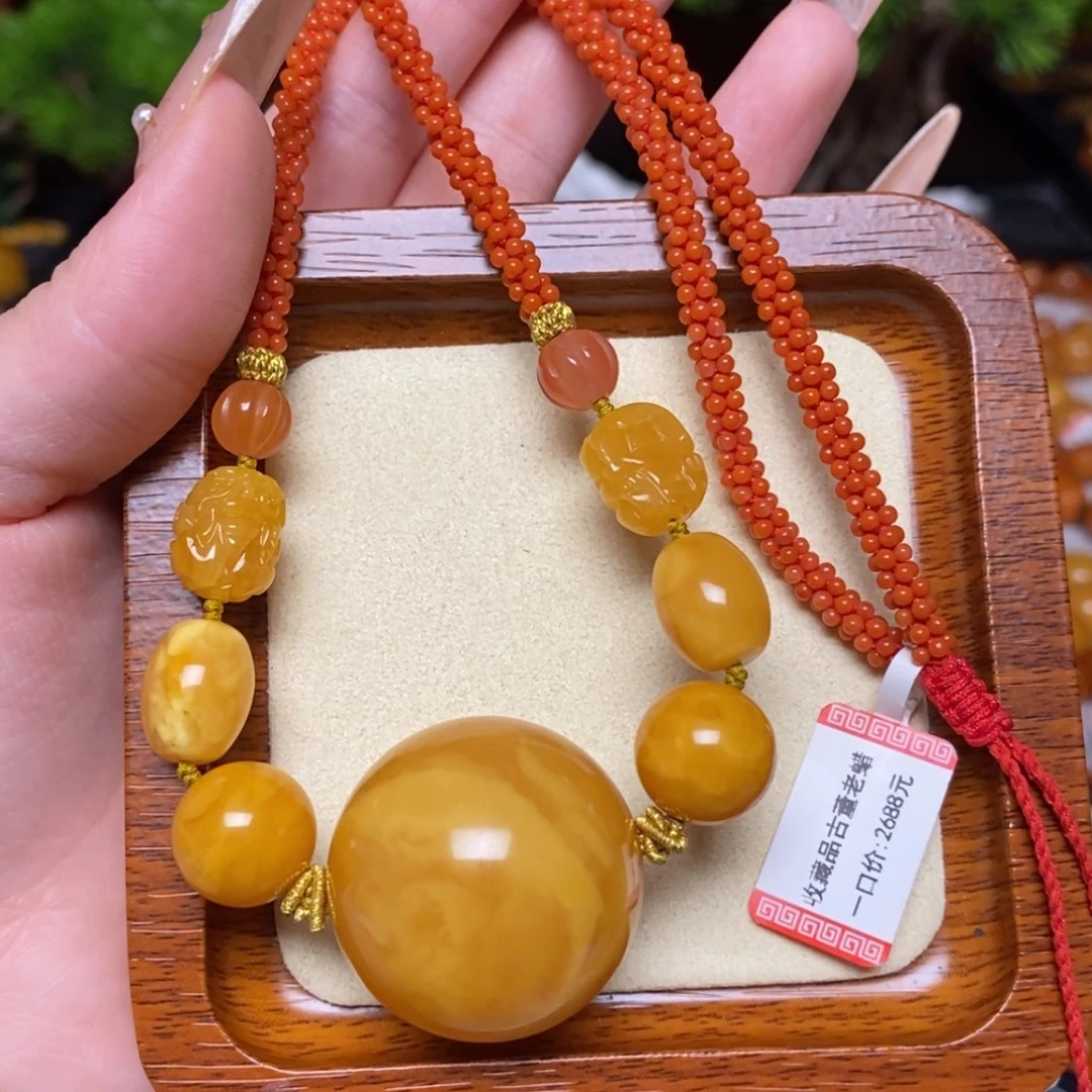 【闪购商品】蜜蜡颈饰未镶嵌项链