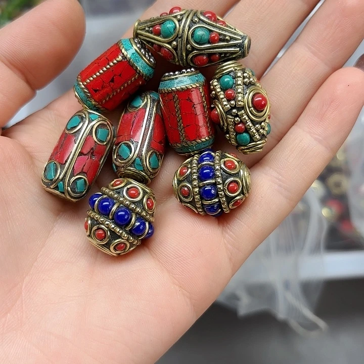 颈饰琉璃铜镶嵌单珠6元一颗