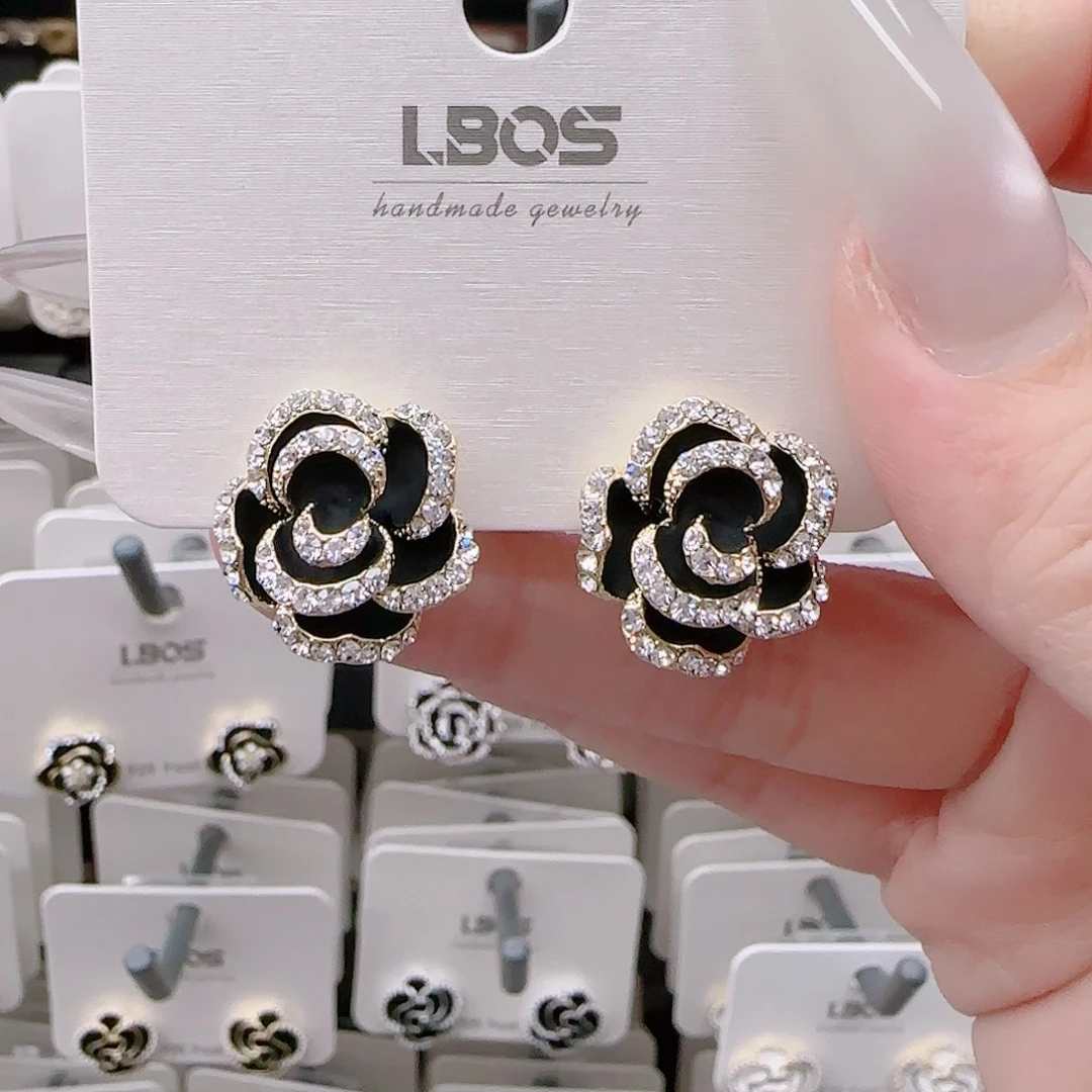 锆石铜合金925银耳环