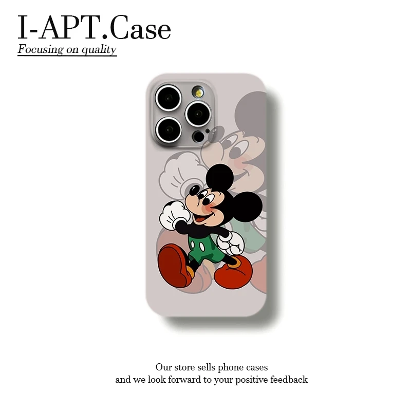 FLK行走米奇菲林软壳适用iPhone苹果16手机壳华为oppo小米vivo新