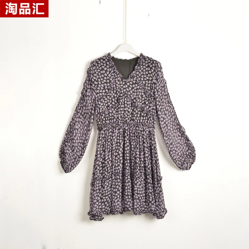 【Y专柜捡漏】中高端时尚女装DQB-连衣裙9061-紫玫瑰色