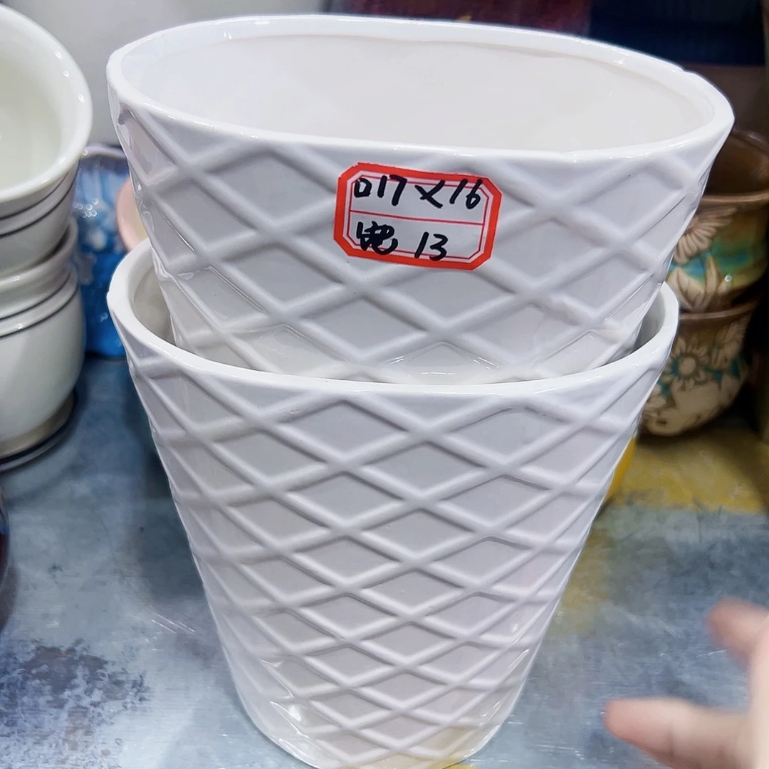 外贸尾单陶瓷花盆凑单10米包邮