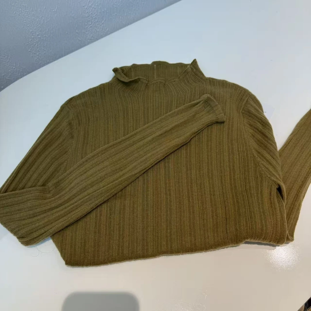 吉米赛欧【花边领线衫】1X2253205  百搭时尚中袖简约线衫显瘦秋冬