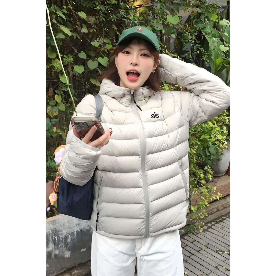 archivm特氟龙三防国标90白鸭绒轻量连帽新款时尚洋气百搭女装
