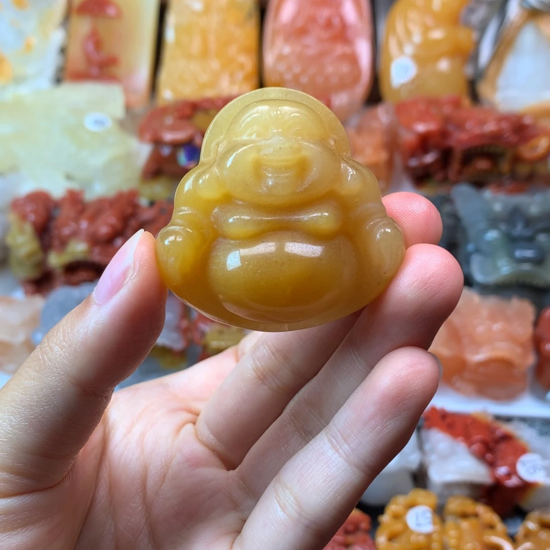 石英质玉（黄龙玉）未镶嵌挂件