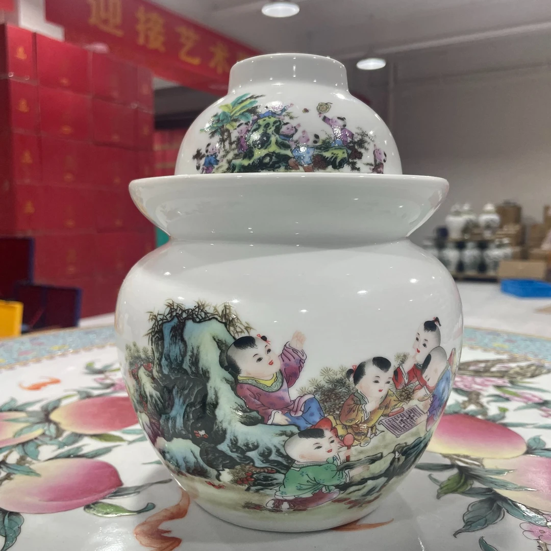 【王家陶瓷】欢天喜地泡菜坛5斤装XD