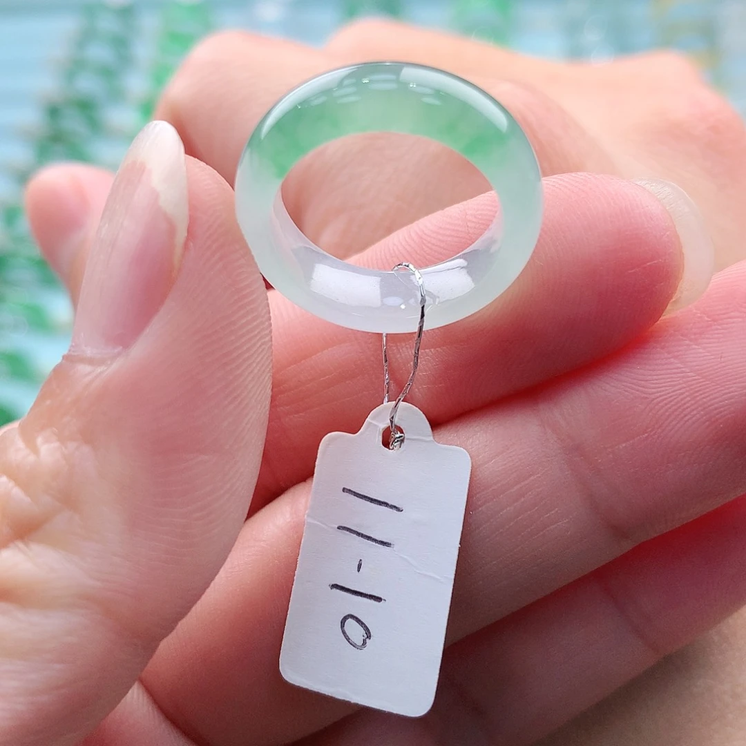 翡翠戒指未镶嵌A货缅甸翡翠