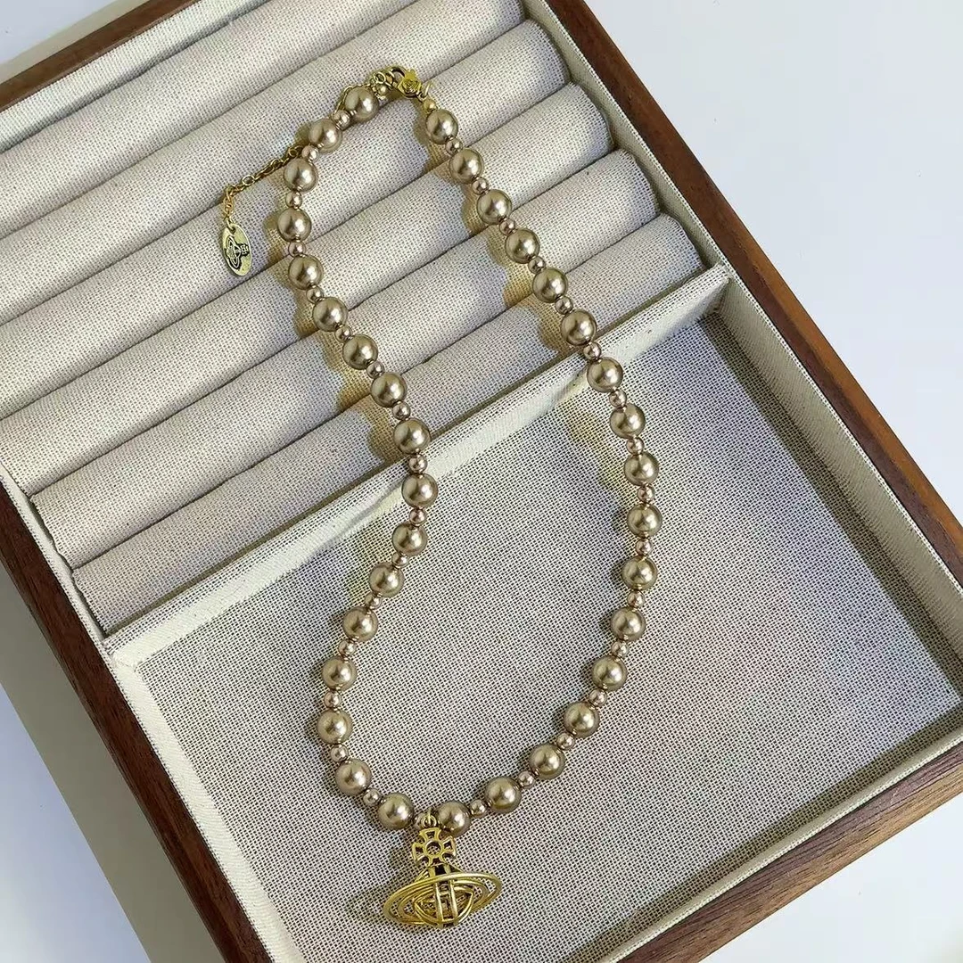 铜合金项链 【手工制作珍珠土星项链】Z10