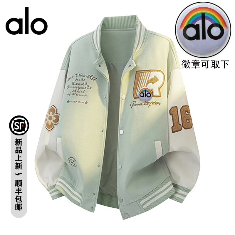 alo潮牌 【官方奥特莱斯】飞行复古棒球服美式防风百搭情侣休闲夹克