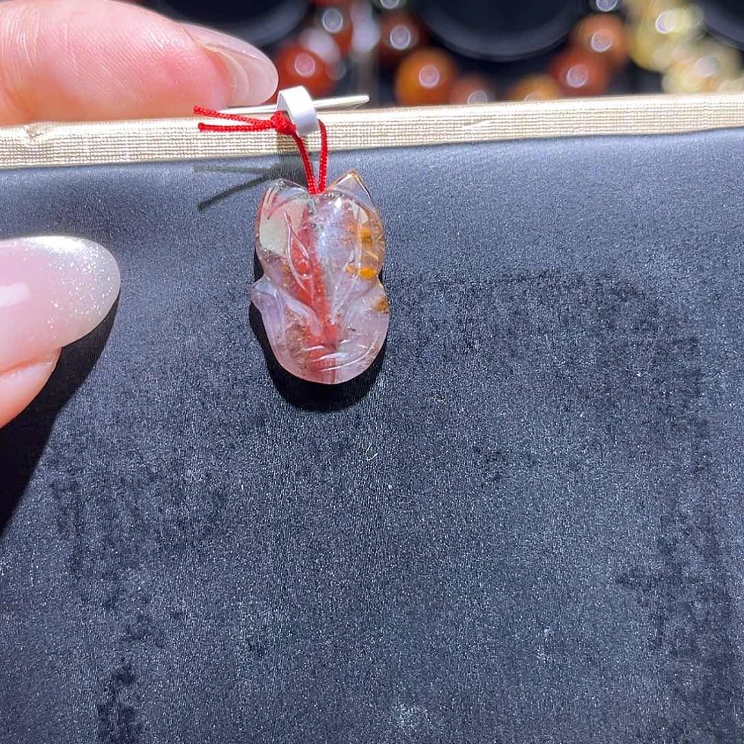 未镶嵌水晶珠宝半成品极光吊坠