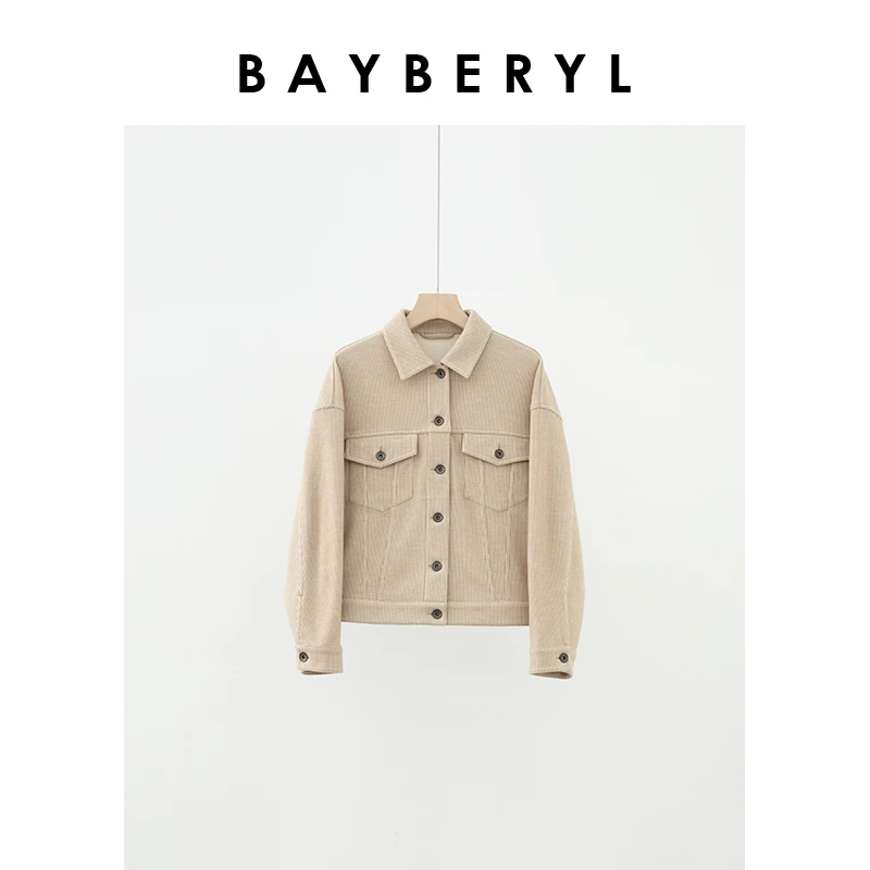 Z4-BAYBERYL老贝饼干夹克*四口袋翻领单排扣百搭秋外套MF4D2911