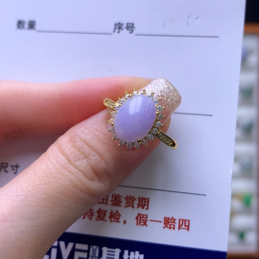 翡翠银S925镶嵌戒指130