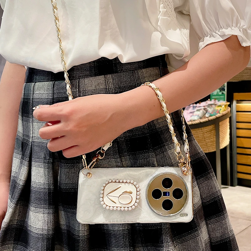 郁金香支架适用vivoX200手机壳斜挎挂绳可背手链网红同款高级小众