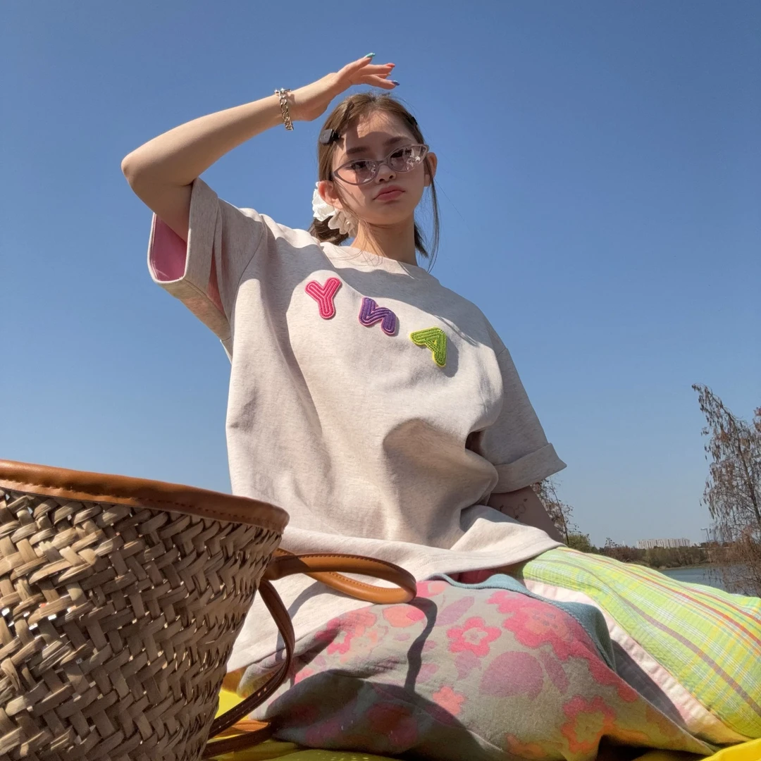 舟舟 【糖果双色T】T恤时尚休闲百搭圆领短袖