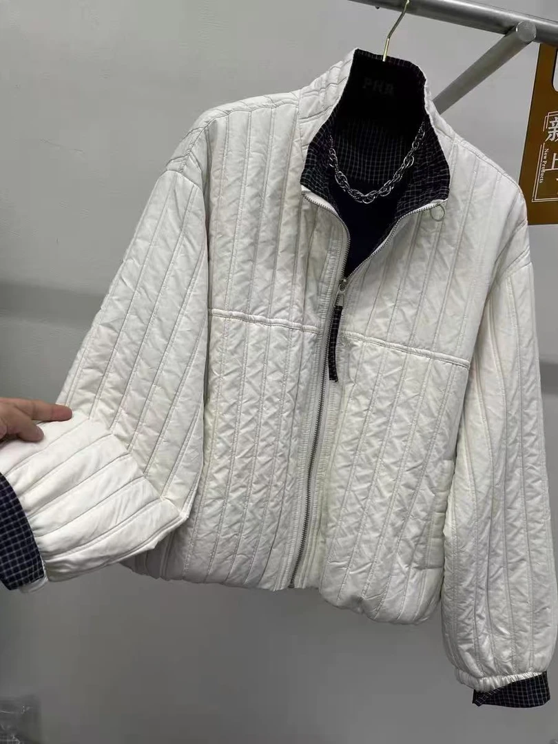 保暖拼接纯色长袖常规款棉服ins显瘦百搭女装